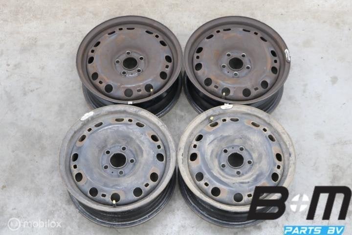 Set 15 inch stalen velgen VW Polo 6C / 6R 6C0601027, 15 pouces, Véhicule de tourisme, Utilisé, Jante(s)