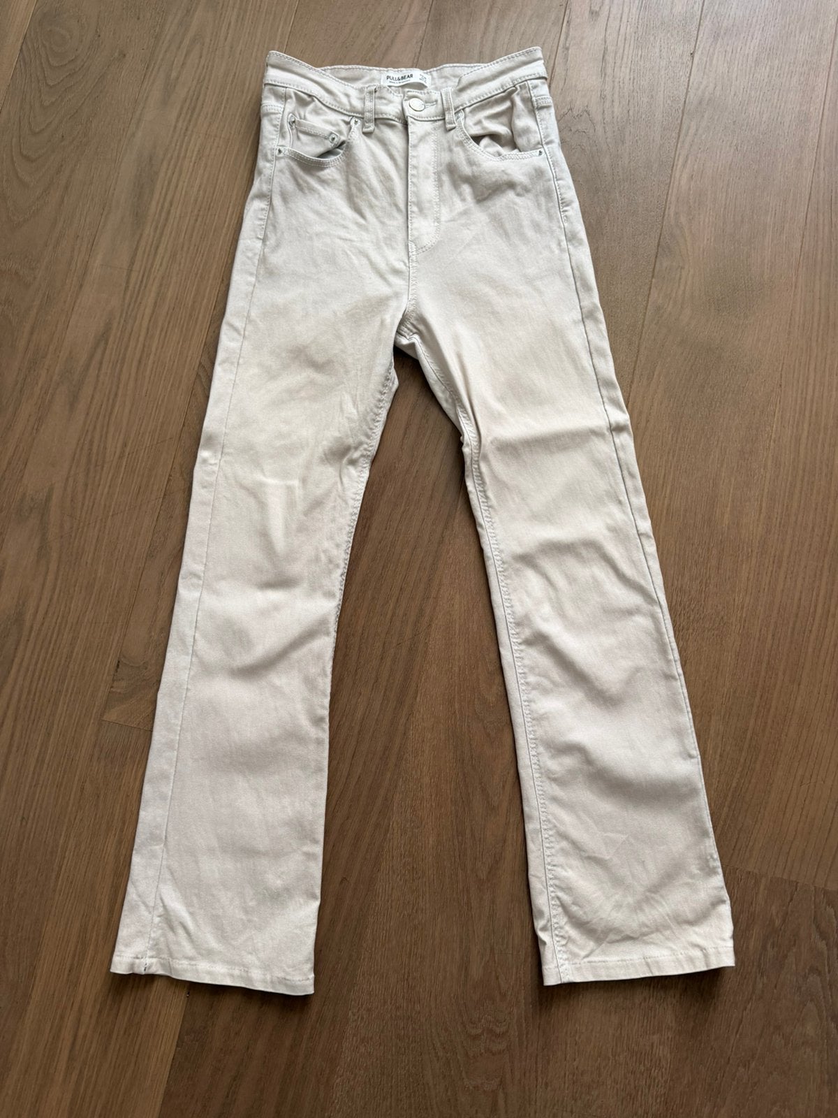 Witte flared broek maat s PULL&BEAR, Enlèvement ou Envoi, Taille 36 (S), Comme neuf, Longs