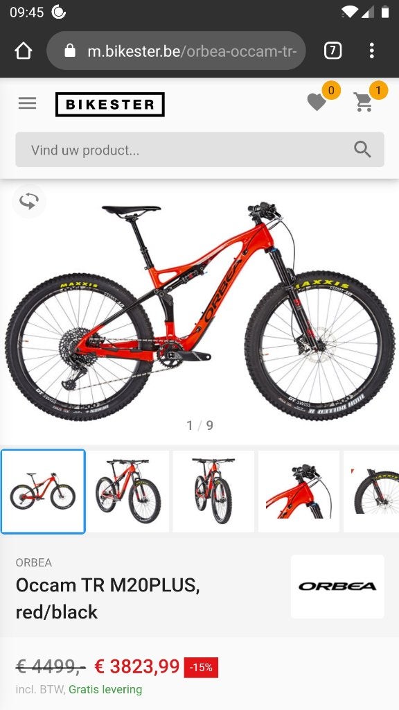 Mountainbike, Fietsen en Brommers, 57 cm of meer, Zo goed als nieuw, Schijfrem, Ophalen