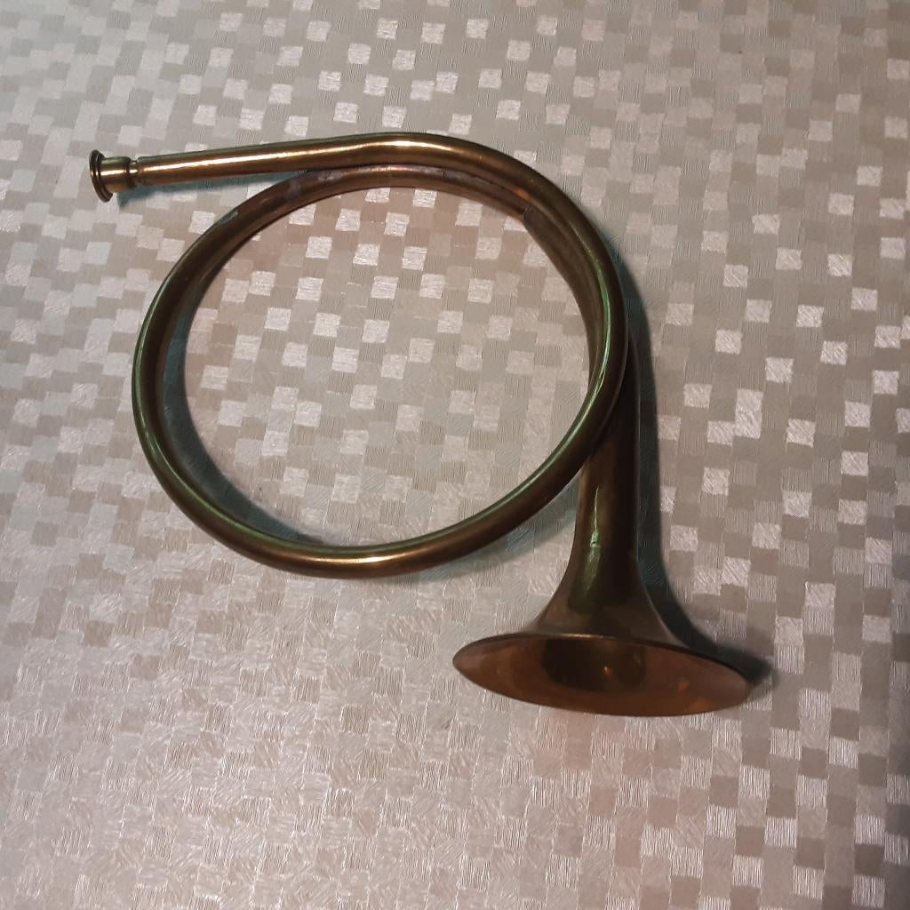 Koperen hoorn., Antiek en Kunst, Ophalen of Verzenden