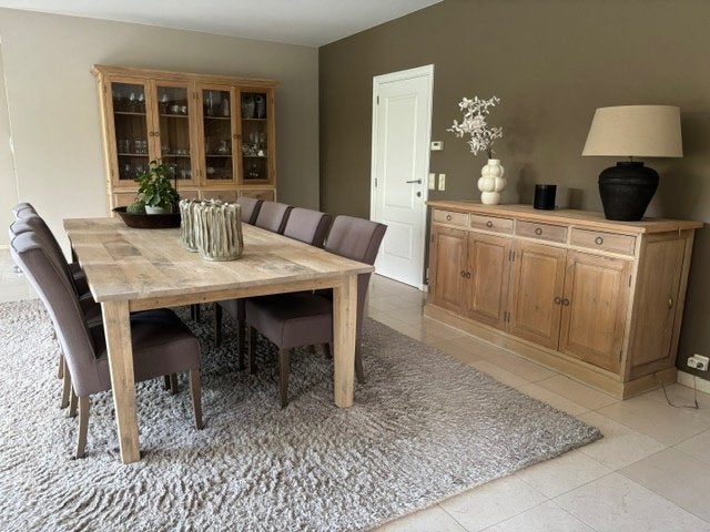 Massief teak houten eetkamer, Ophalen, Gebruikt, Landelijk