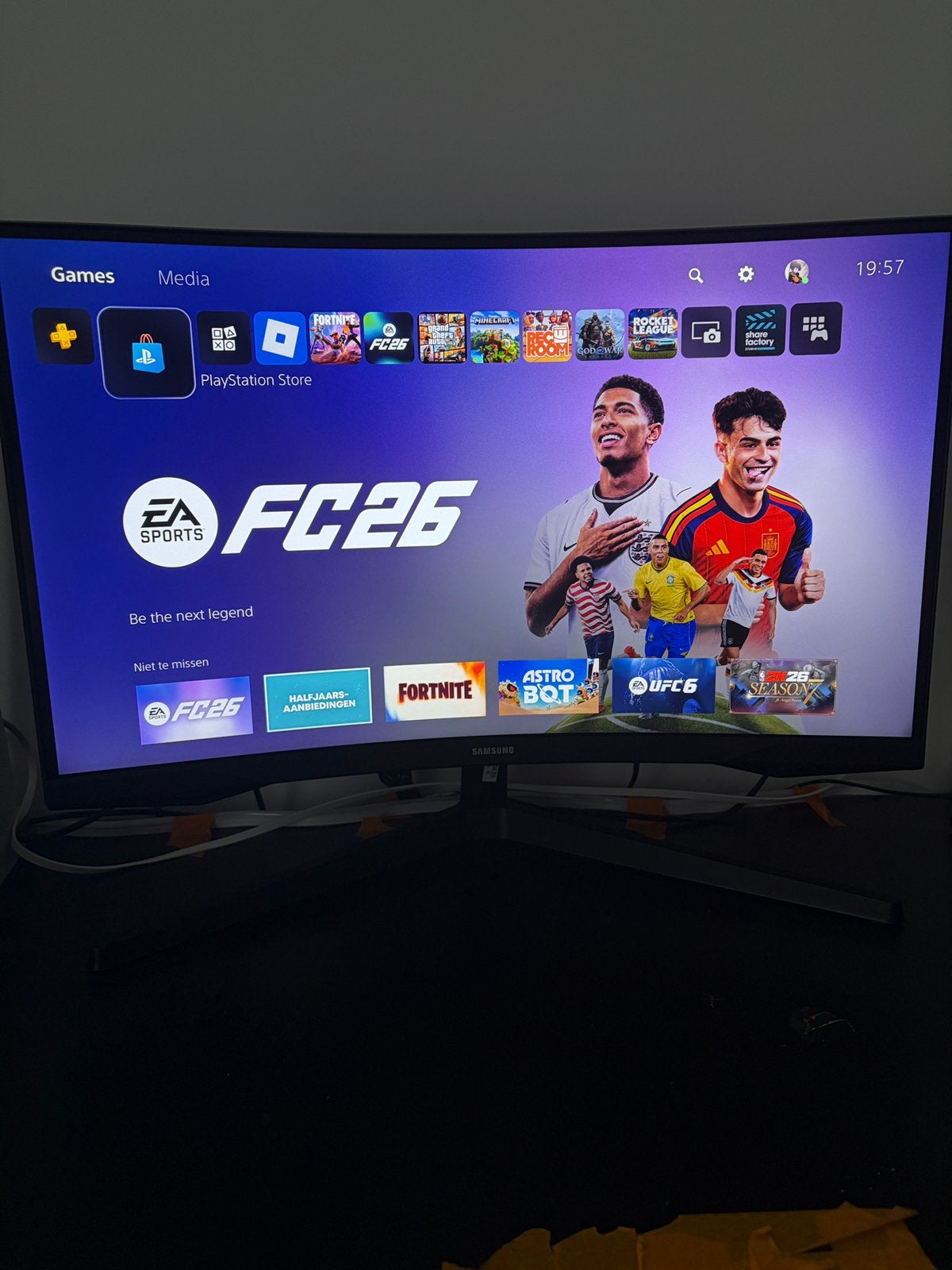 Gaming Monitor Samsung G55c 27” 165hz 1440p, Enlèvement ou Envoi, Neuf