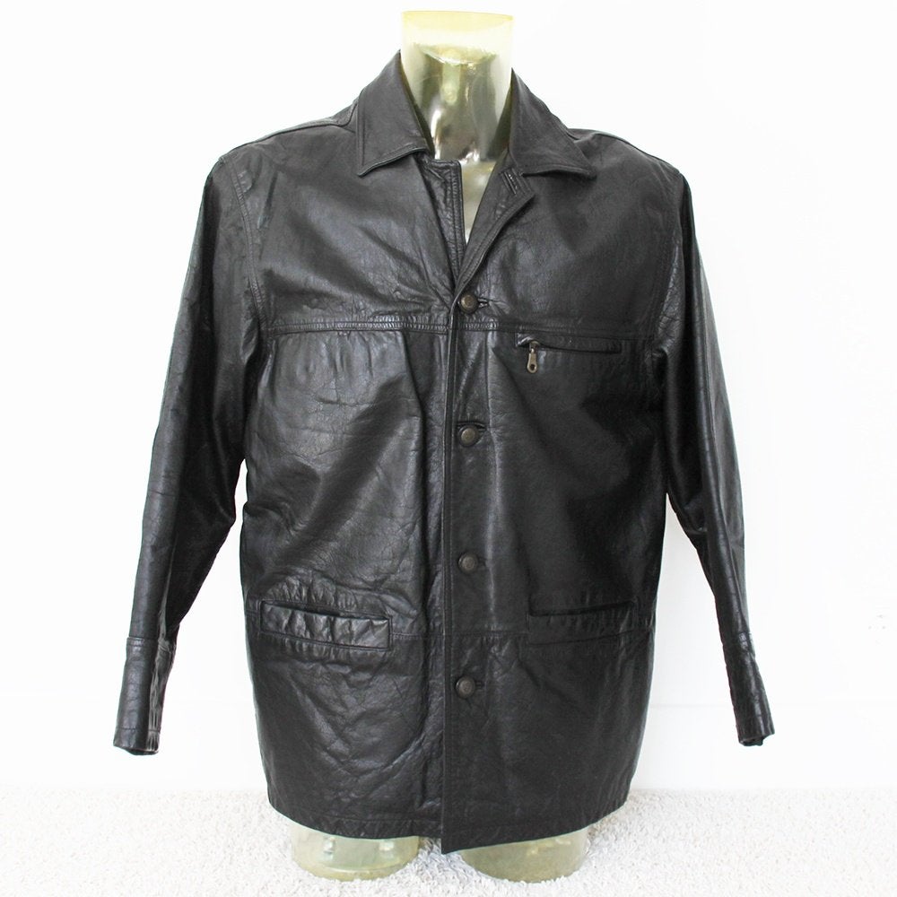 Belle veste en cuir The Vali Collection pour hommes (M) €70,, Comme neuf, The Vali Collection, Taille 48/50 (M), Noir