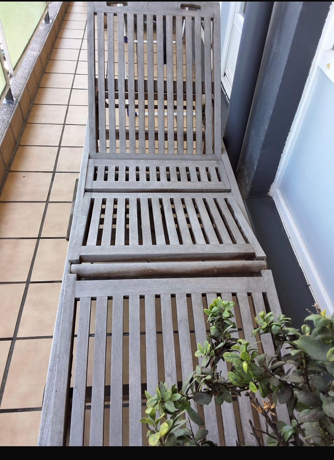 2 x verstelbare ligbedden in teak, Tuin en Terras, Ligbedden, Gebruikt, Ophalen