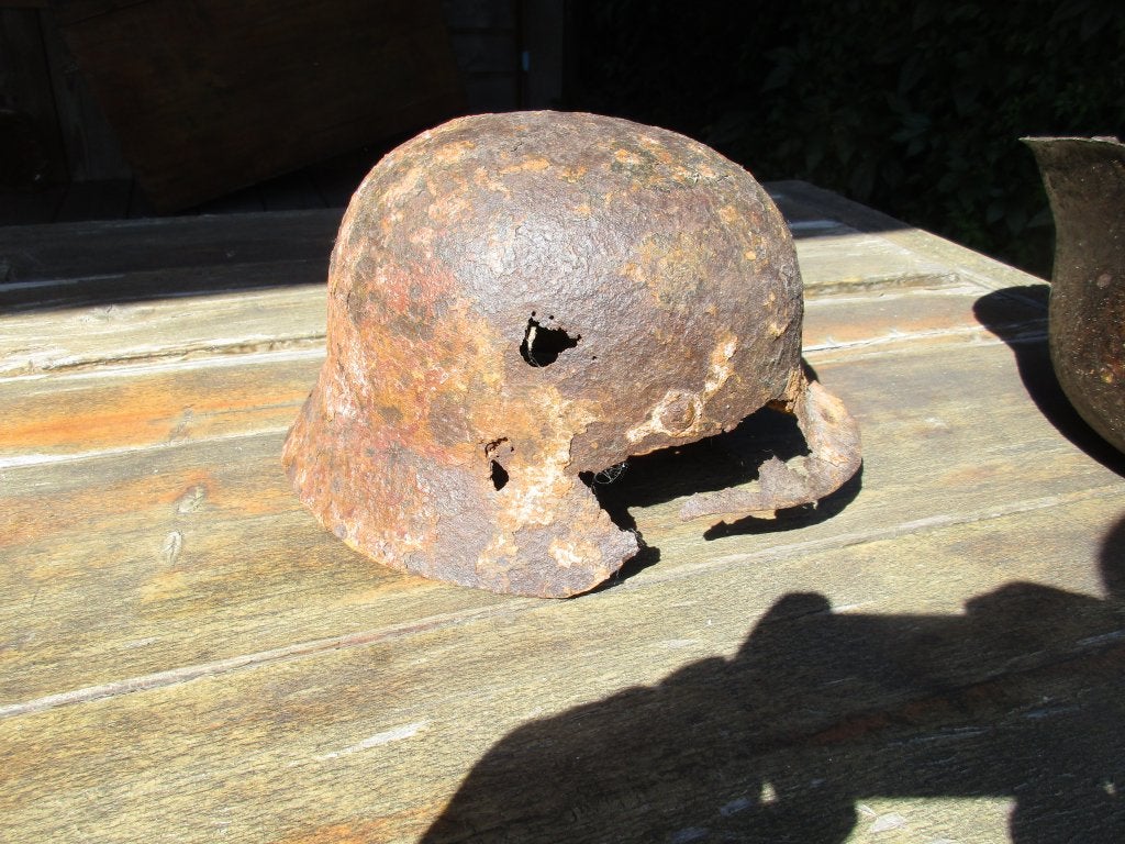 bodemvondst duitse helm, Verzamelen, Militaria | Tweede Wereldoorlog, Ophalen of Verzenden