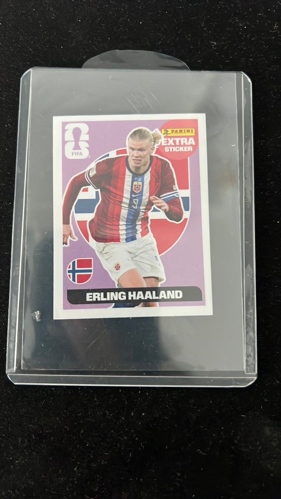 Erling Haaland WK26 extra sticker, Ophalen, Zo goed als nieuw, Sticker