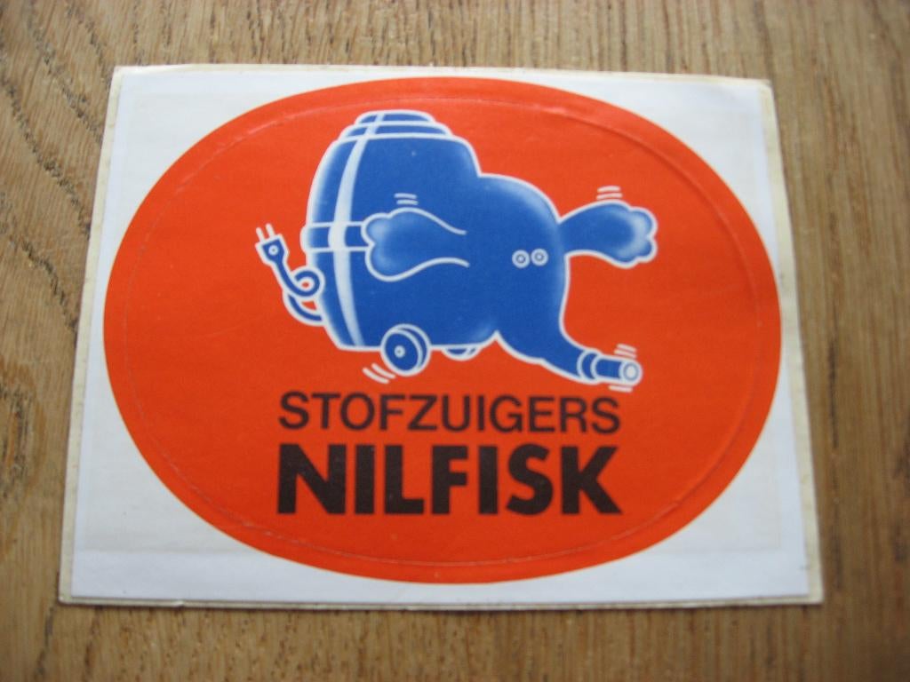 Stofzuigers Nilfisk 10,5 x 8 cm Sticker, Ophalen of Verzenden, Nieuw, Overige typen