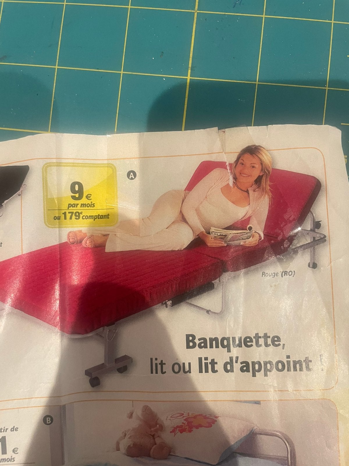 Banquette pliable (Lit d’appoint), Enlèvement ou Envoi