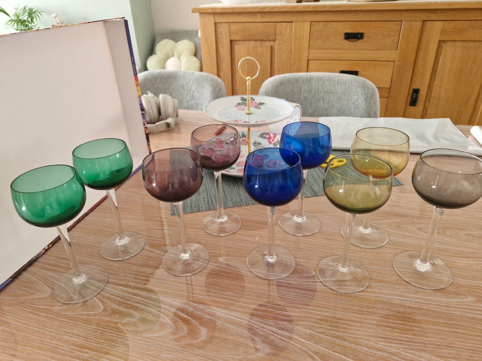 verres a vin blanc , colorés, Enlèvement