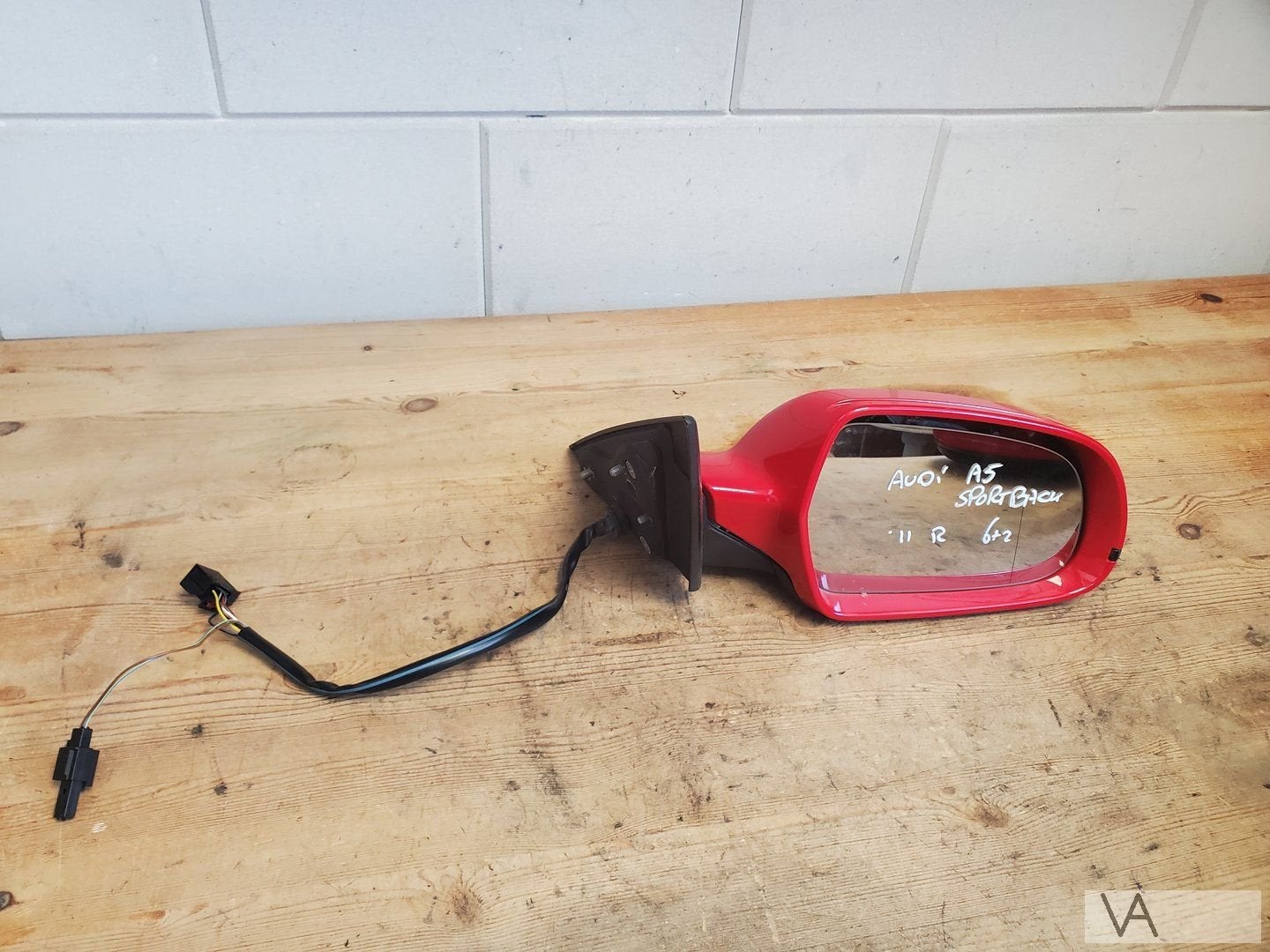 Audi A5 sportback 2007 - 2012 spiegel rechts rood 8 draden, -, Audi, Utilisé, -