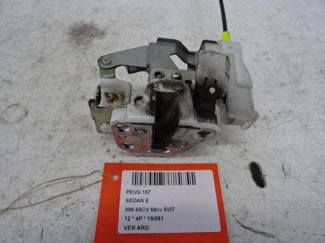 SERRURE DE PORTE ARRIÈRE DROITE Peugeot 107, Utilisé, Arrière, Peugeot