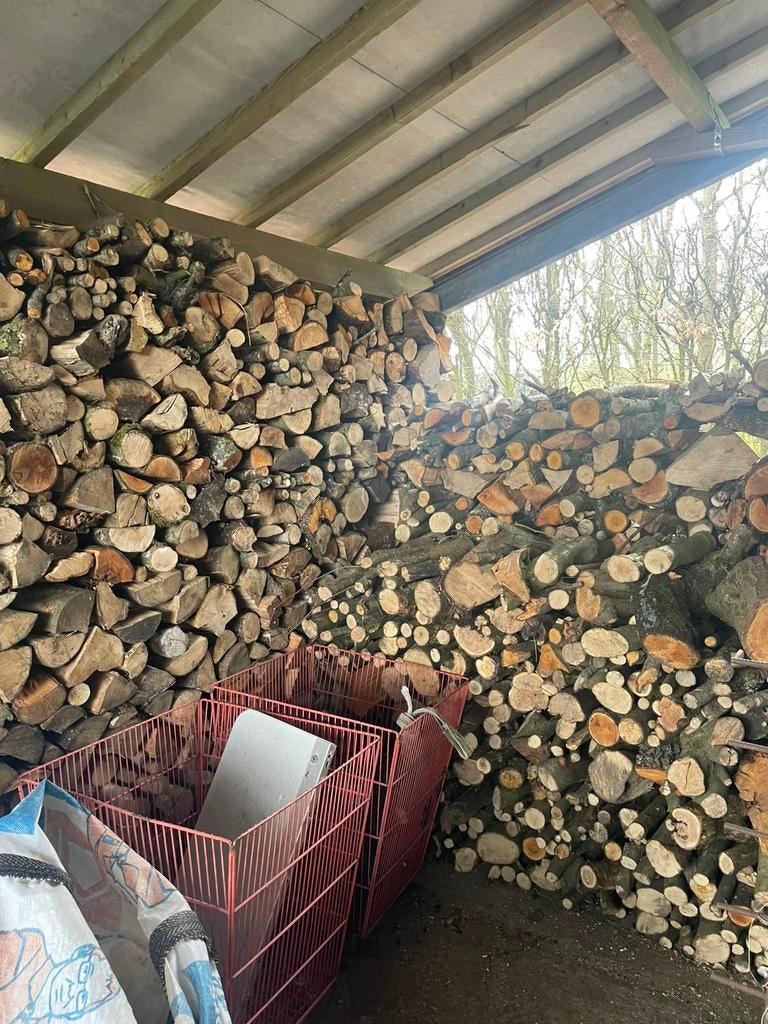 Droog brandhout. 80€/st GELEVERD!! Bxl en omgeving., Tuin en Terras, Brandhout, 6 m³ of meer, Ophalen, Essenhout, Blokken