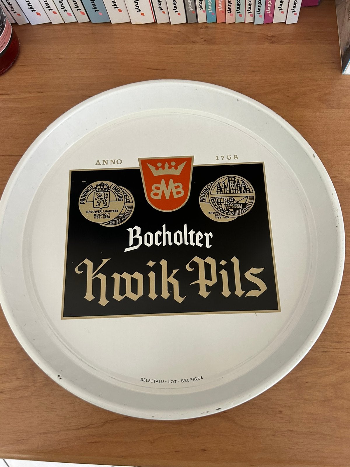 Kwik pils bier vintage plateau blik brouwerij martens, Enlèvement ou Envoi, Comme neuf
