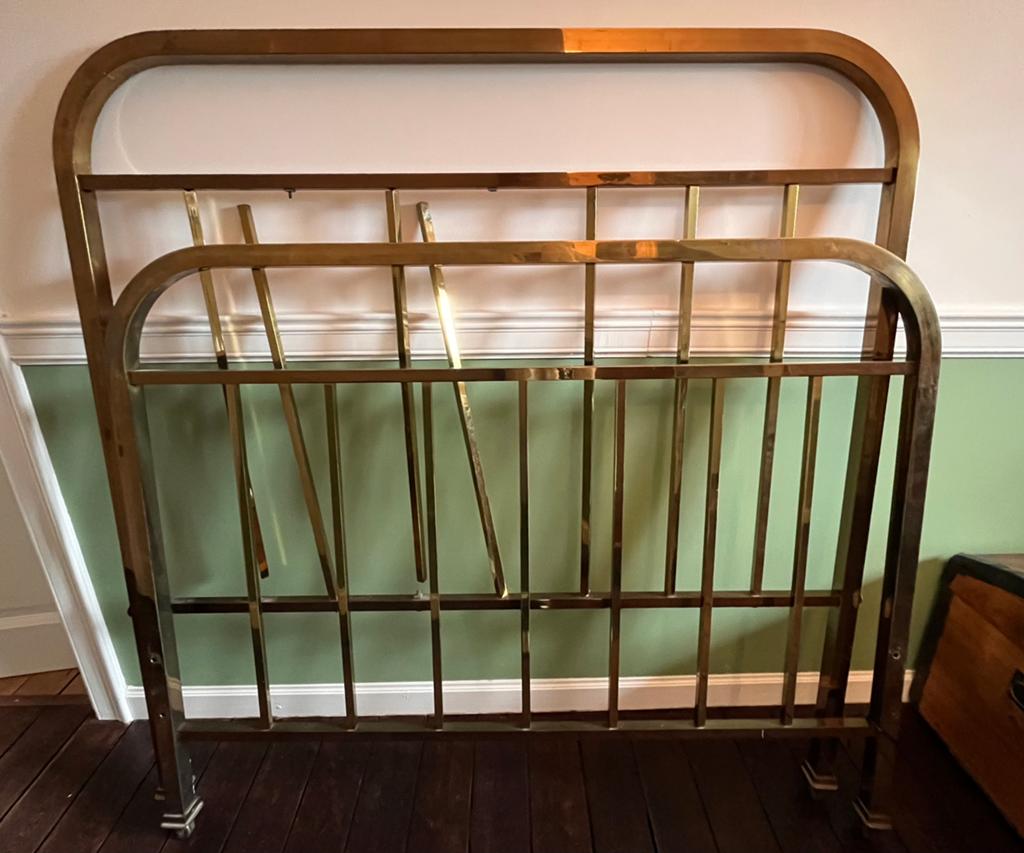 Bronzen hoofd en voeteinde bed, Antiek en Kunst, Antiek | Meubels | Bedden, Ophalen