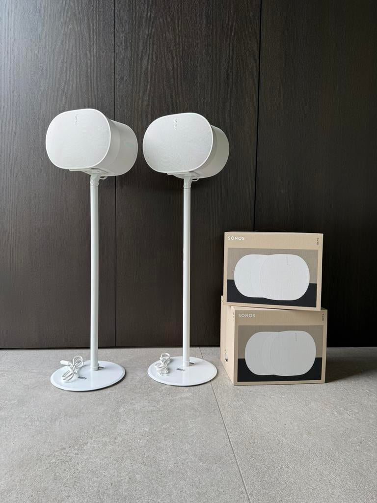 Sonos Era 300 (set van 2) inclusief statieven, Ophalen, Zo goed als nieuw, Front, Rear of Stereo speakers, Sonos