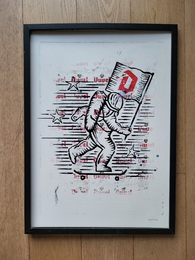 duvel - zeefdruk Astrounaut, Verzamelen, Ophalen, Duvel