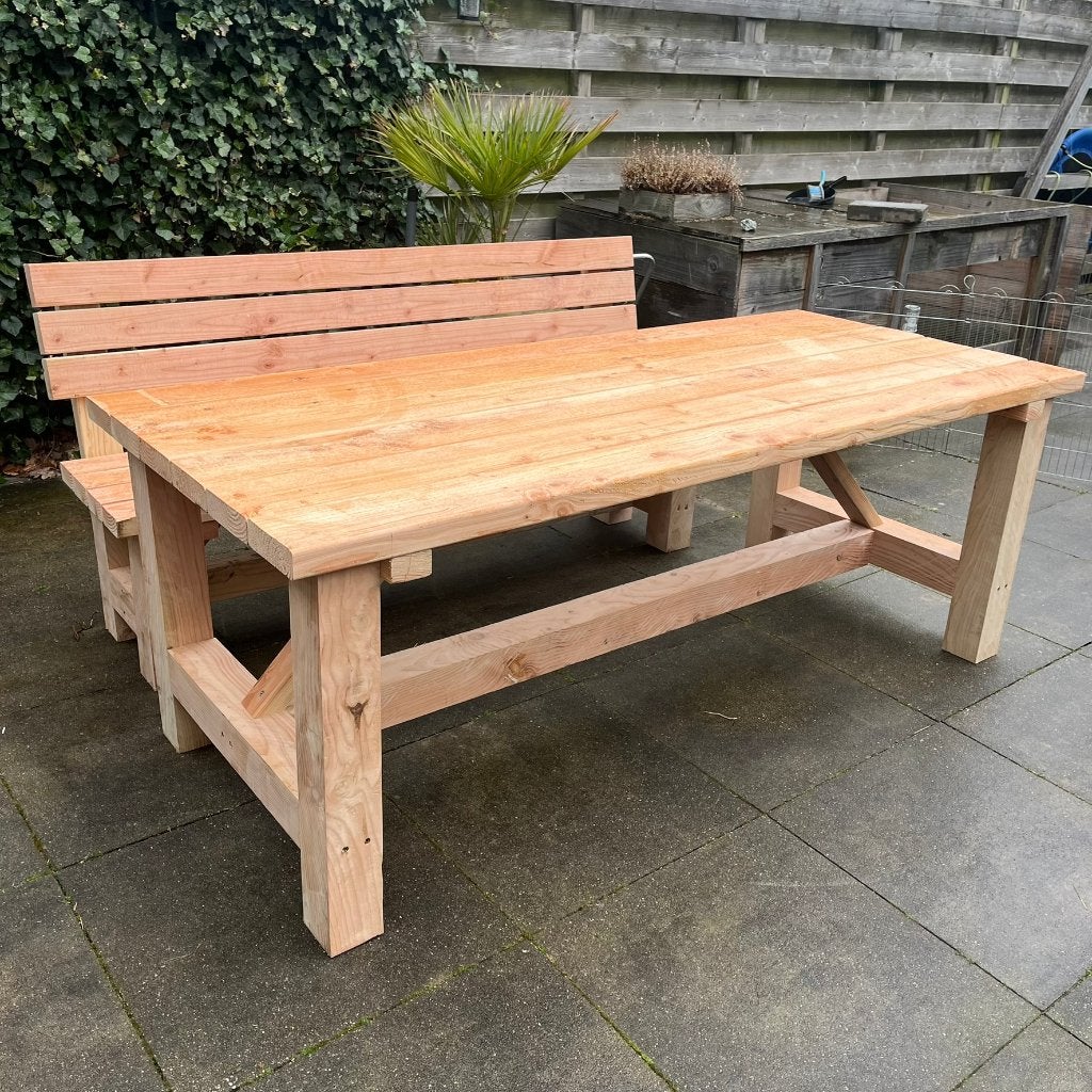 tuintafel - douglashout - nieuw, Jardin & Terrasse, Tables de jardin, Enlèvement ou Envoi, Neuf, Rectangulaire, Bois