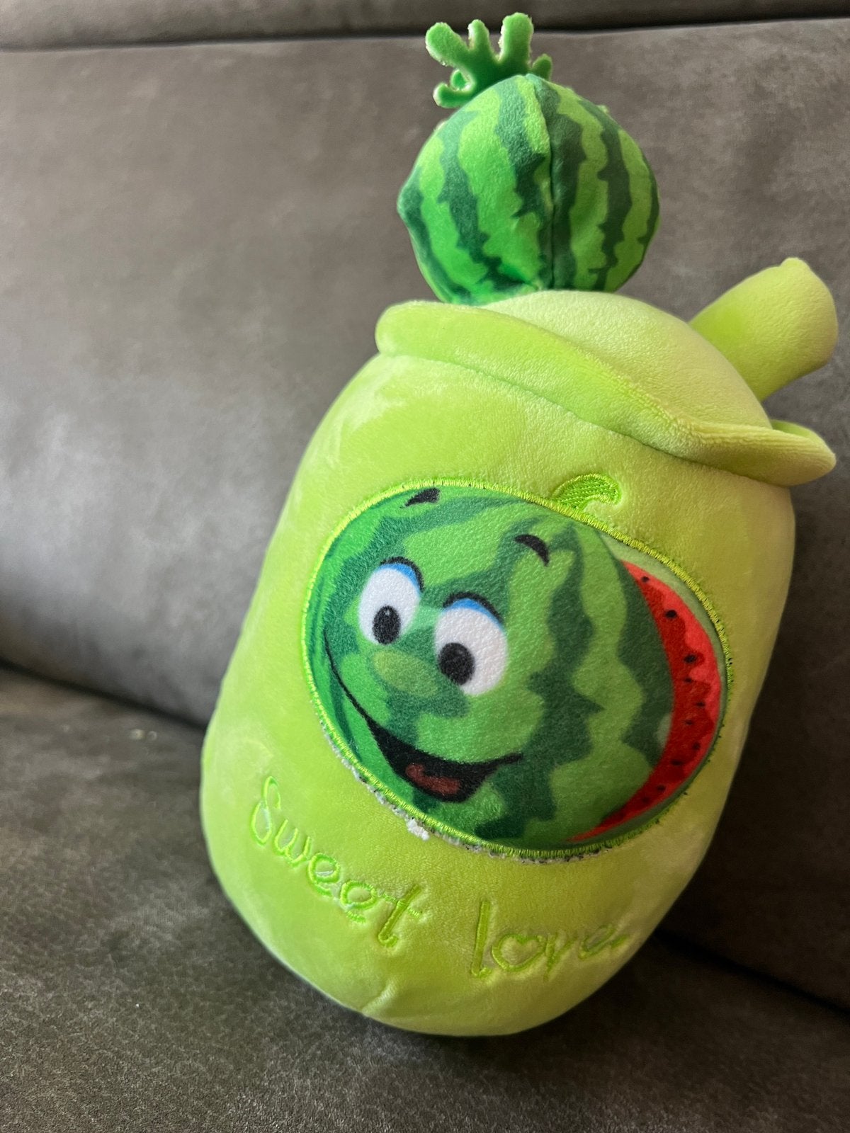Knuffel water meloen sweet love, Ophalen, Zo goed als nieuw, Groen, Klein (minder dan 20 cm)