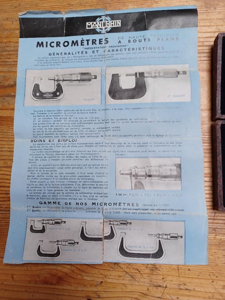 Micromètre, Bricolage & Construction, Instruments de mesure, Enlèvement, Comme neuf, Autres appareils de mesure ou compteurs