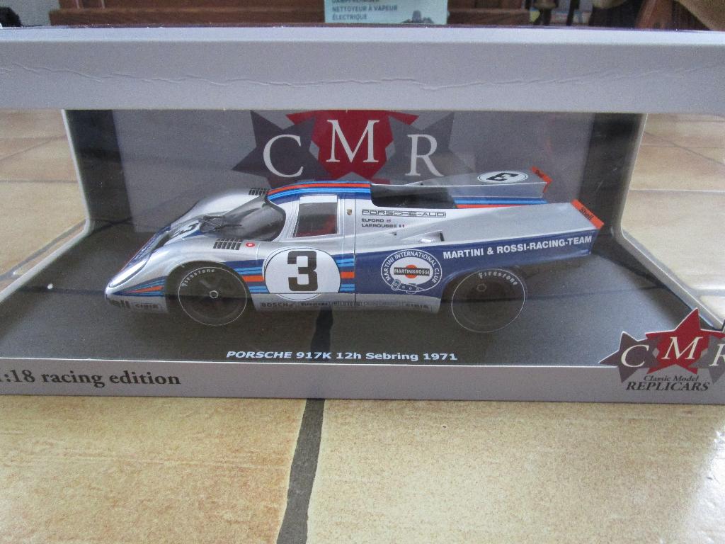 cmr 1:18 porsche 917k 12h sebring 1971, Enlèvement ou Envoi, Comme neuf, Voiture, Autres marques