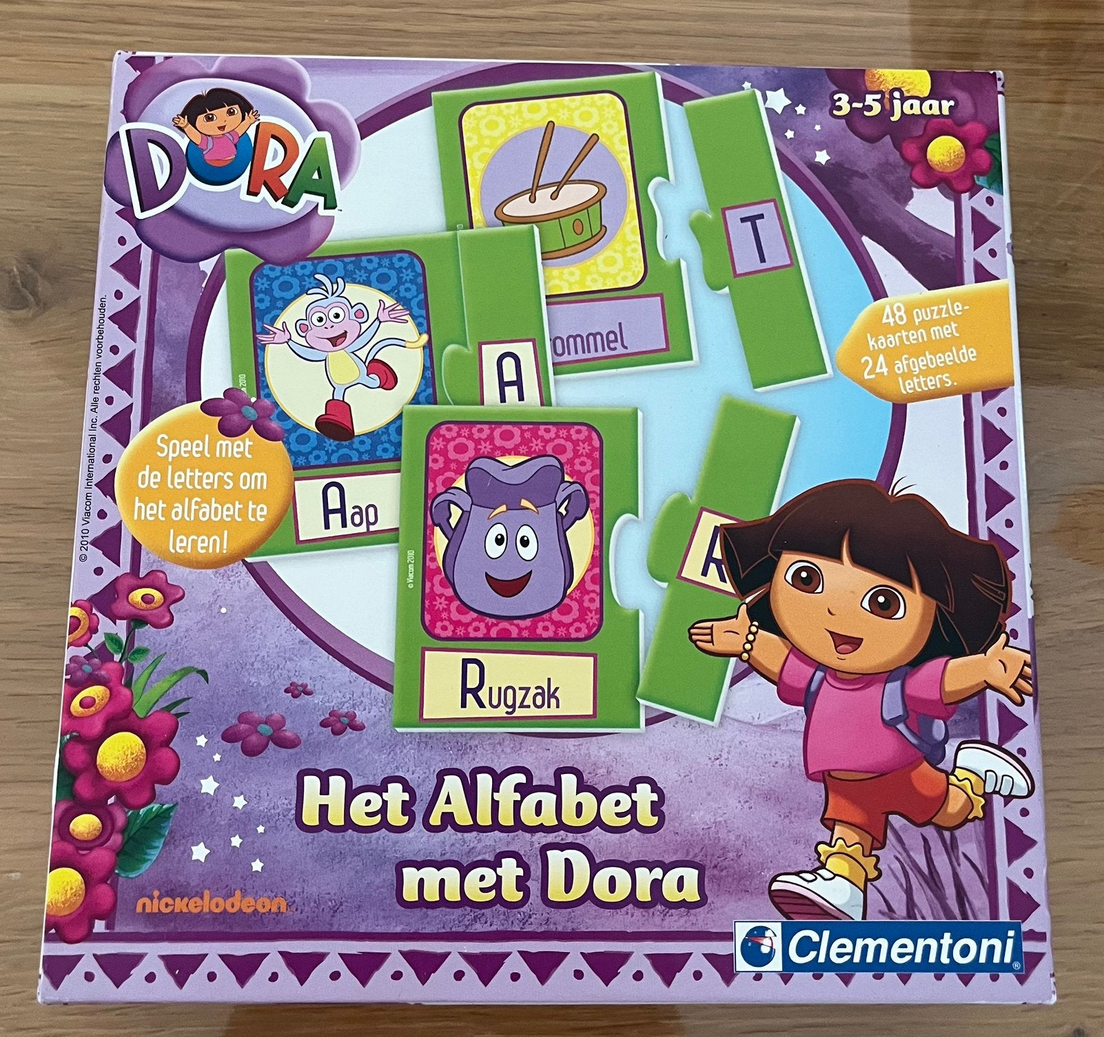 Spel Het Alfabet met Dora Clementoni, Kinderen en Baby's, Ophalen of Verzenden, Zo goed als nieuw, Taal en Lezen