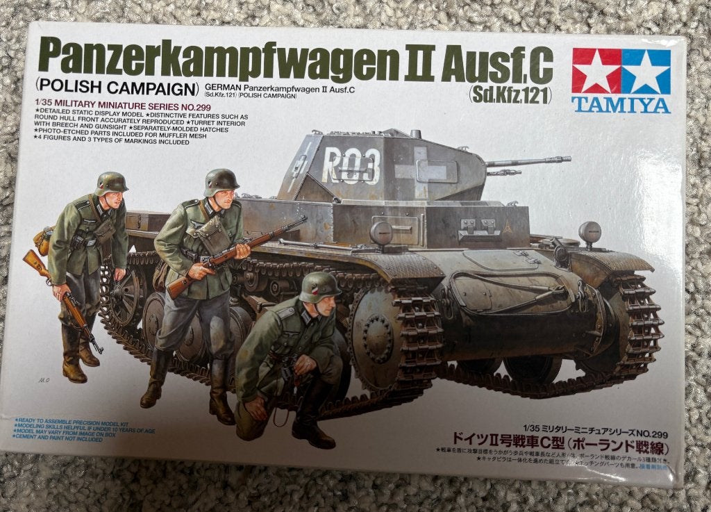 Tamiya Panzerkampfwagen II Ausf.C, Hobby en Vrije tijd, Tank, 1:32 tot 1:50, Nieuw, Ophalen of Verzenden