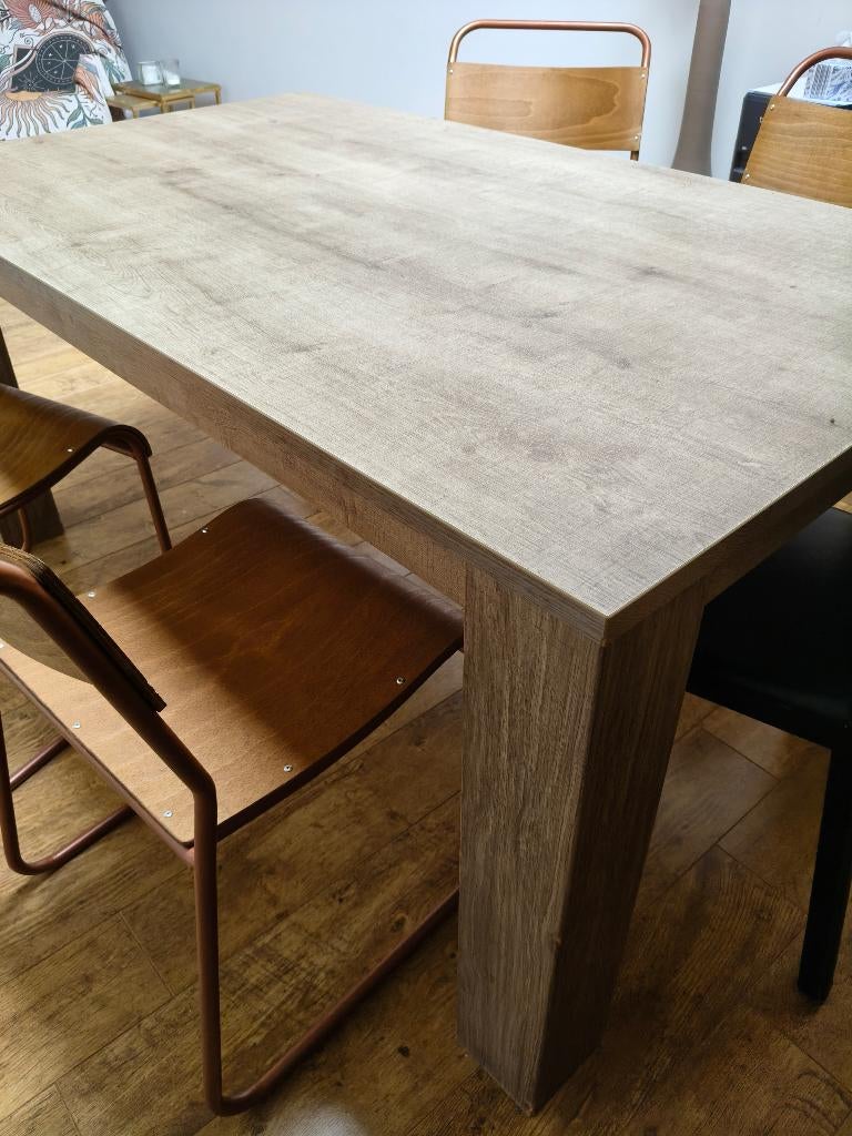 Houten tafel 1.60 x 90, Ophalen, 50 tot 100 cm, Vijf personen of meer, 150 tot 200 cm