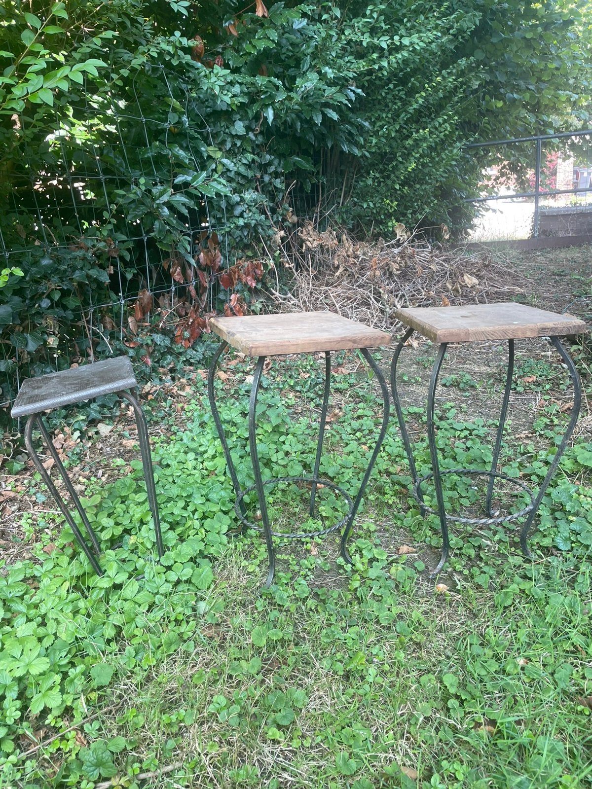 Lot de 3 tabourets vintage, Huis en Inrichting, Barkrukken, 3 krukken, Ophalen of Verzenden, Zo goed als nieuw