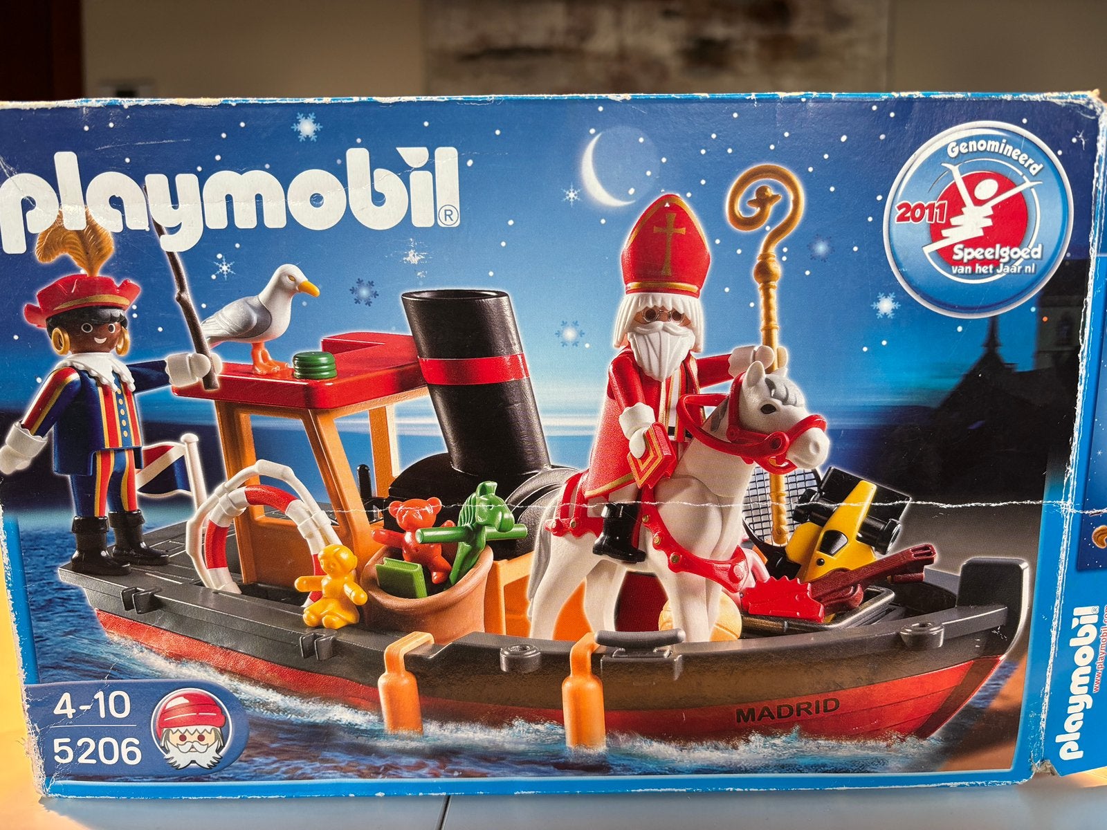 Playmobil 5206 - Stoomboot van sinterklaas / colectors item, Ophalen, Gebruikt, Complete set, Overige series