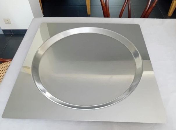 Design serveerschotel roestvrij staal, Antiek en Kunst, Ophalen
