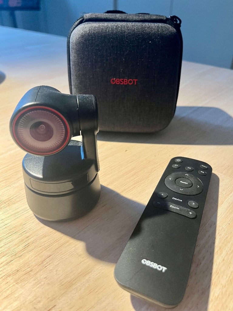 OBSBOT Tiny 4K AI PTZ Webcam + Remote + Case – compleet, Computers en Software, Ophalen, MacOS, Zo goed als nieuw, Fotofunctie