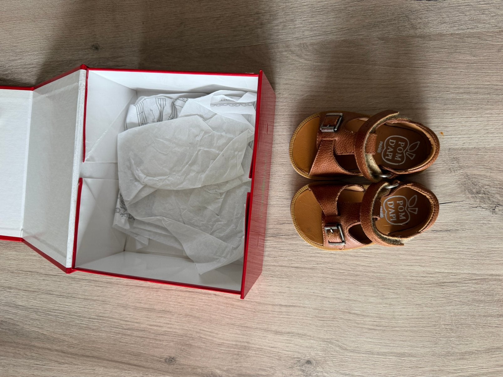 Pom D api schoenen jongens, Ophalen, Zo goed als nieuw, Bruin, Overige materialen