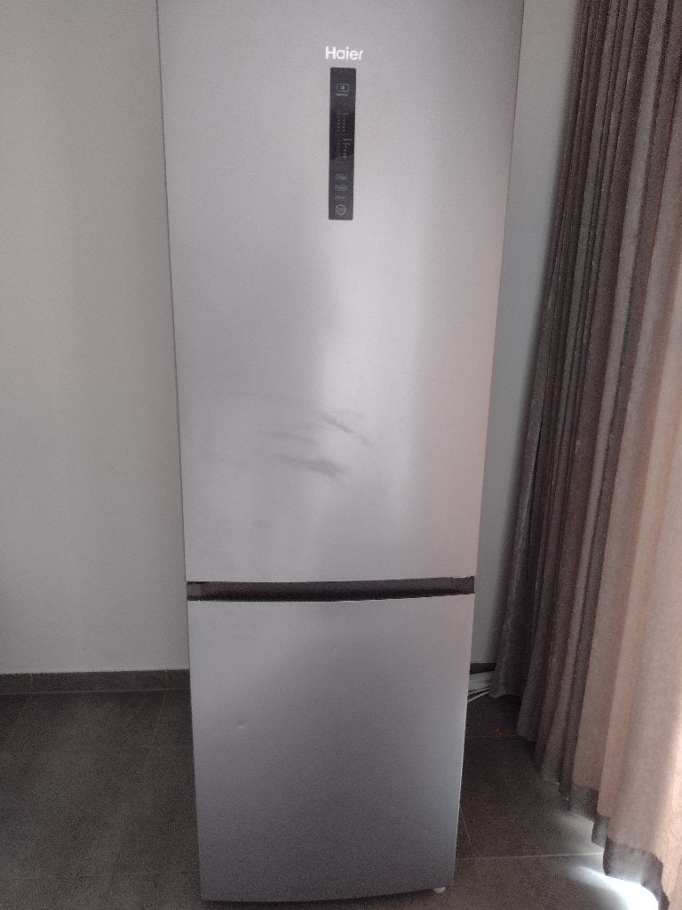 Haier Total No Frost koelvriescombinatie / koelkast (Inox), Electroménager, 160 cm ou plus, Comme neuf, Enlèvement, 200 litres ou plus