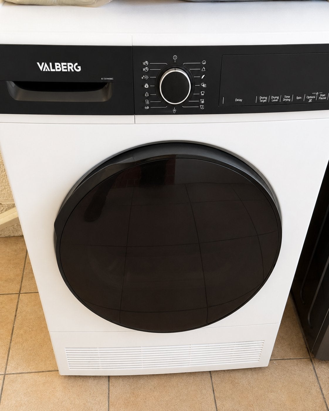 Sèche-linge Valberg 8 kg – Bon état, Comme neuf, Chargeur frontal, Enlèvement, À condensation