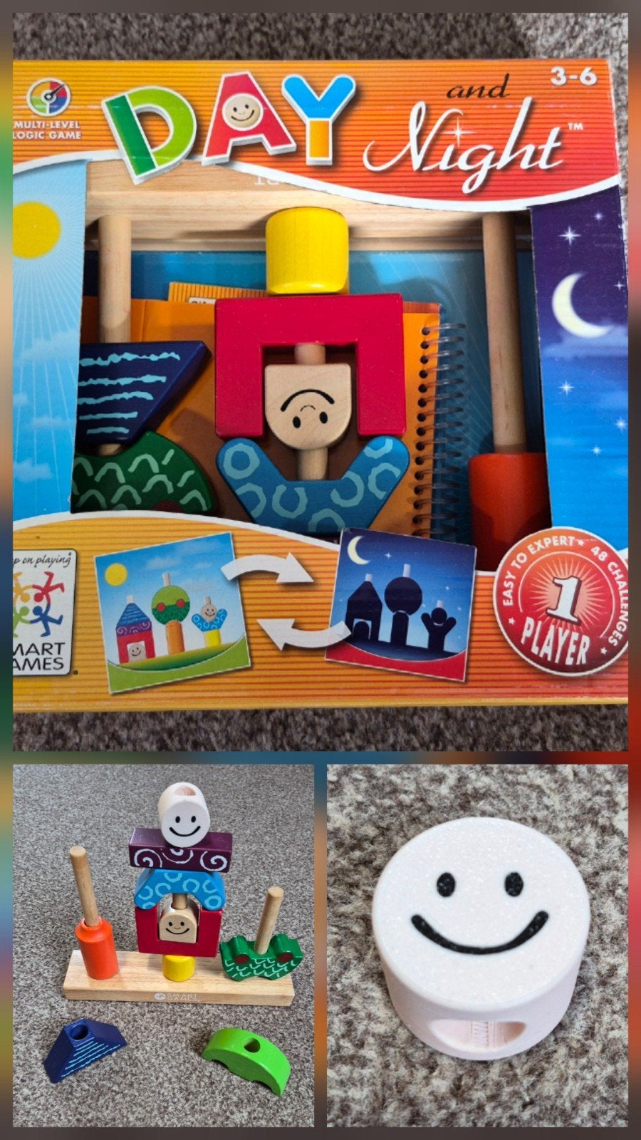 SmartGames Day & Night – houten denkspel, Enlèvement, Comme neuf, Puzzles