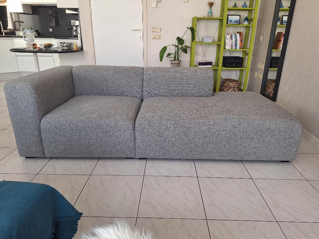 Hay Mags bank 2,5 zits Grijs, Huis en Inrichting, Zetels | Zetels, Ophalen, Design, Driepersoons, 75 tot 100 cm