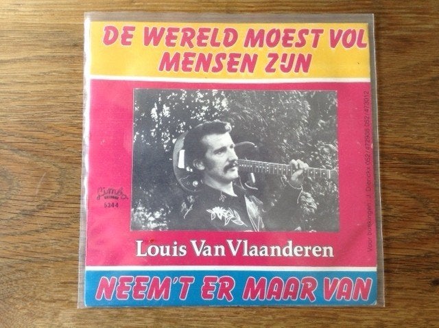 single louis van vlaanderen, Beschermende buitenhoes, Ophalen of Verzenden, 7 inch, Nederlandstalig
