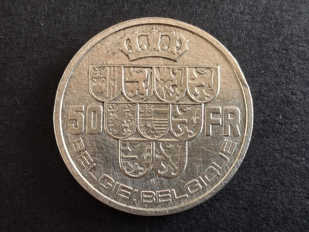 Belgique 50 francs 1939 argent VL-FR, Timbres & Monnaies, Monnaies | Belgique, Monnaie en vrac, Argent, Argent, Enlèvement ou Envoi