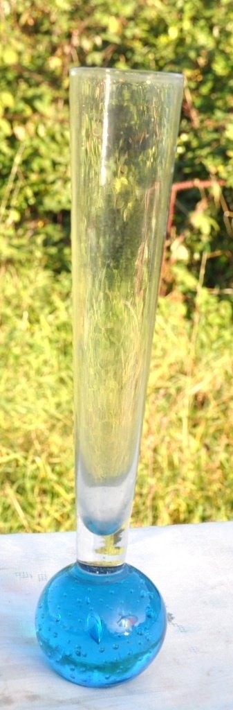 vase soliflore sur pied boule bleu, Enlèvement ou Envoi