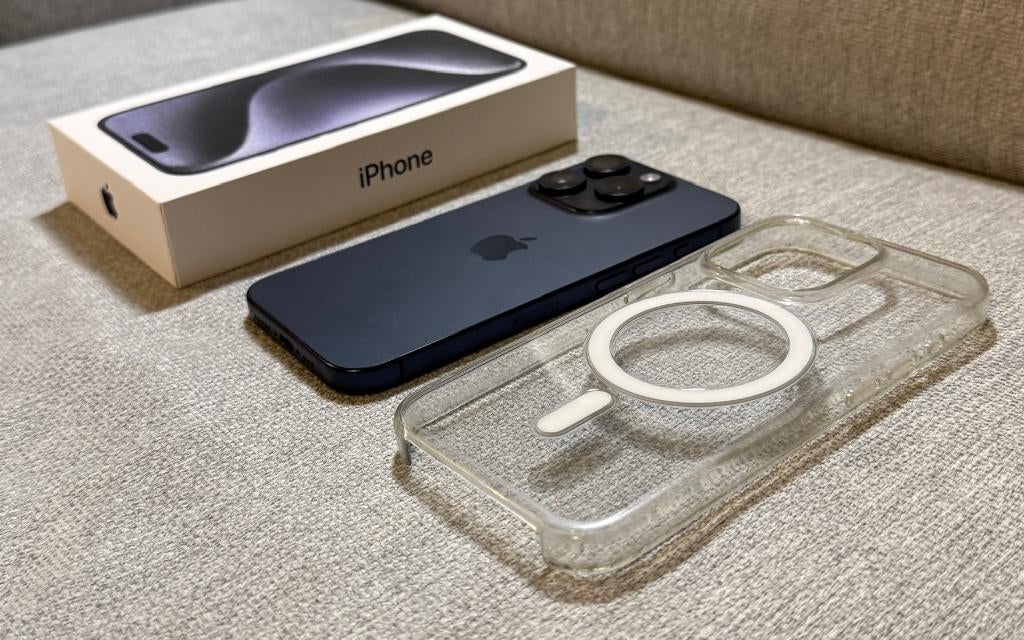 Iphone 15 Pro - Blue – 1000 GB - met doos - werkt als nieuw, Blauw, 1 TB, Ophalen of Verzenden, Zo goed als nieuw