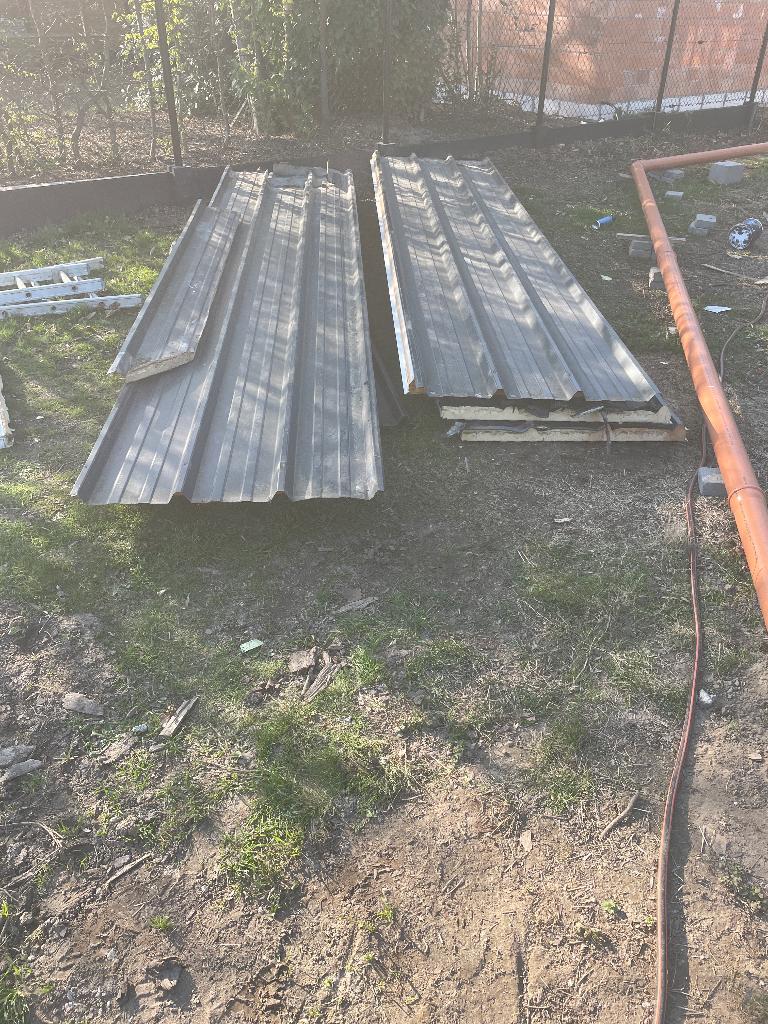 Dakpanelen geïsoleerd, Doe-het-zelf en Bouw, Ophalen, Gebruikt, 15 m² of meer, Golfplaat