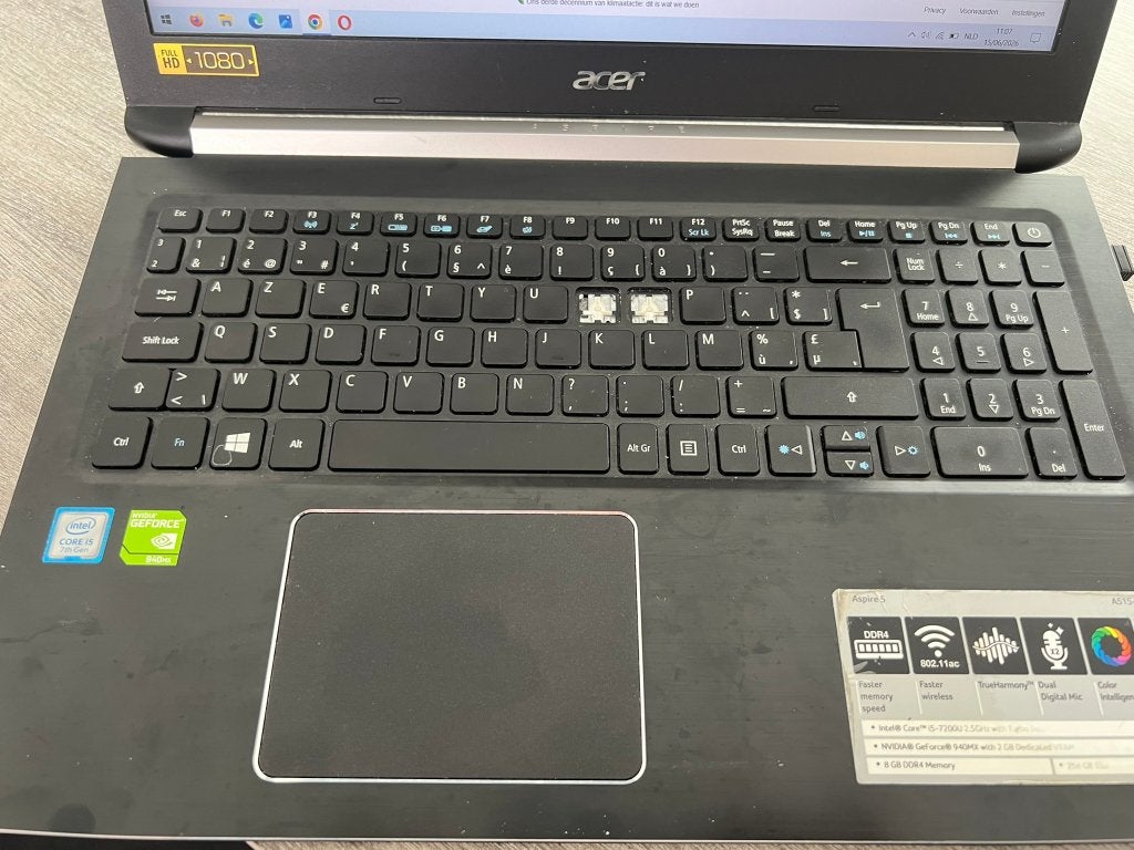 ACER Laptop 15 inc, Computers en Software, Windows Laptops, Ophalen, 2 tot 3 Ghz, 15 inch, 8 GB
