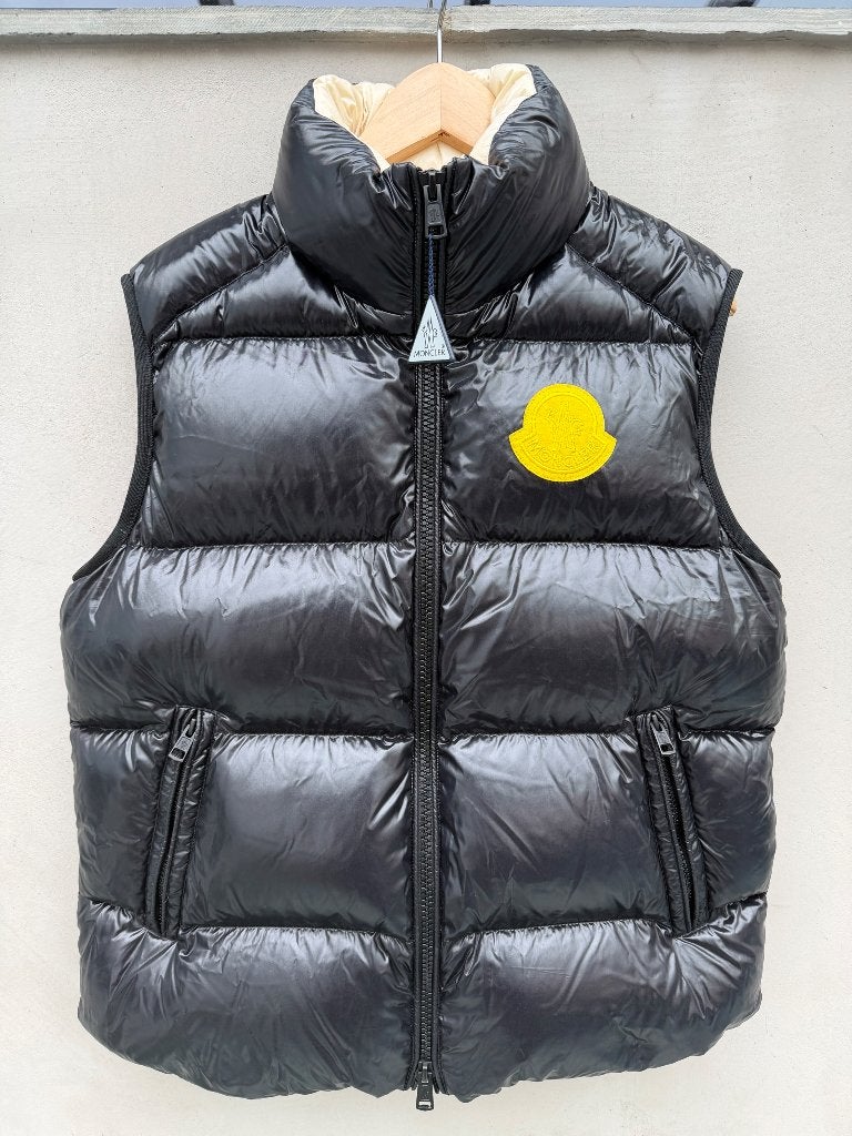 Moncler Sumido Down Vest Black Yellow Size 2 / M, Kleding | Heren, Moncler, Maat 48/50 (M), Zwart, Nieuw