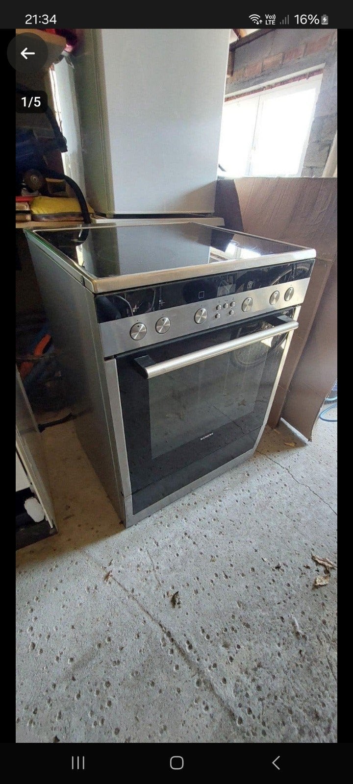elektrisch kookfornuis met oven, Elektronische apparatuur, Fornuizen, Ophalen, Zo goed als nieuw, 4 kookzones