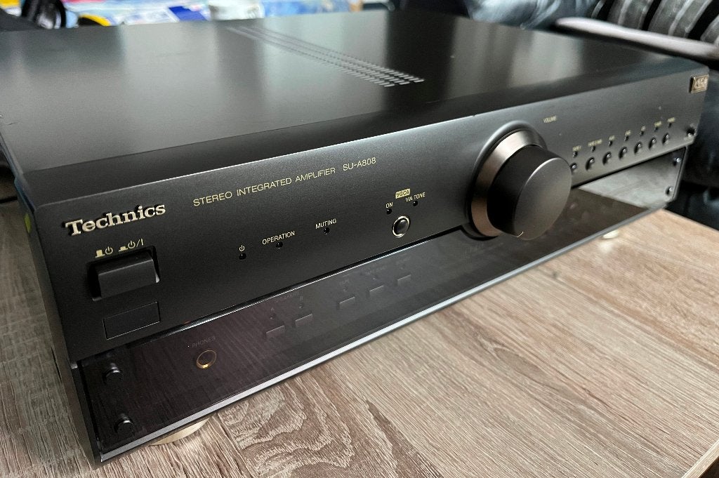 Technics SU-A808 geïntegreerde stereoversterker, Overige merken, Ophalen of Verzenden, Zo goed als nieuw, Minder dan 60 watt