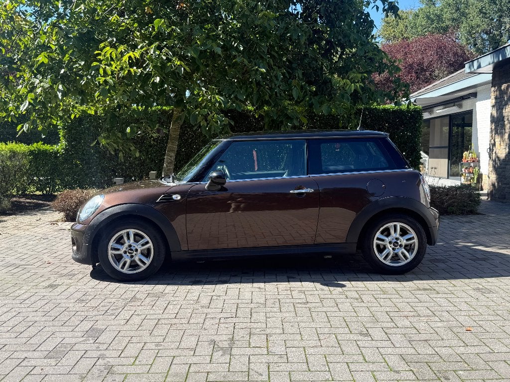 Mini Cooper Automaat 116.330 km – Garantie, Stof, Zwart, 4 cilinders, Bruin