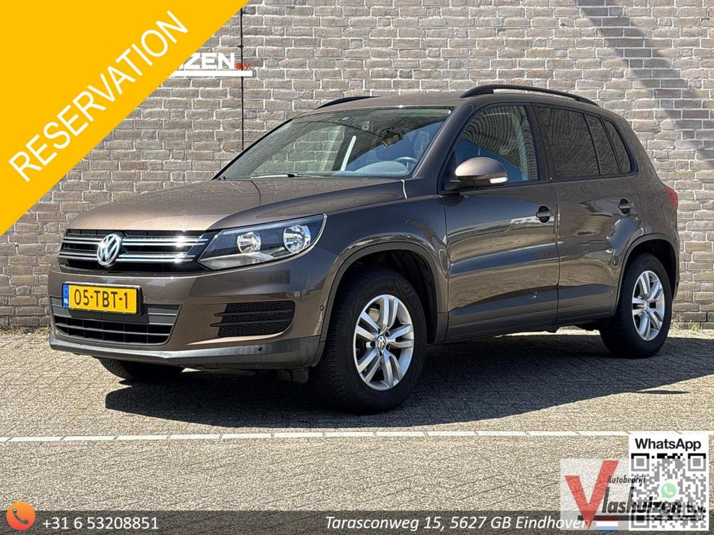 Volkswagen Tiguan 2.0 TDI Comfort&Design | Climate | Cruise, Auto's, Volkswagen, 139 g/km, Zwart, Bruin, Bedrijf