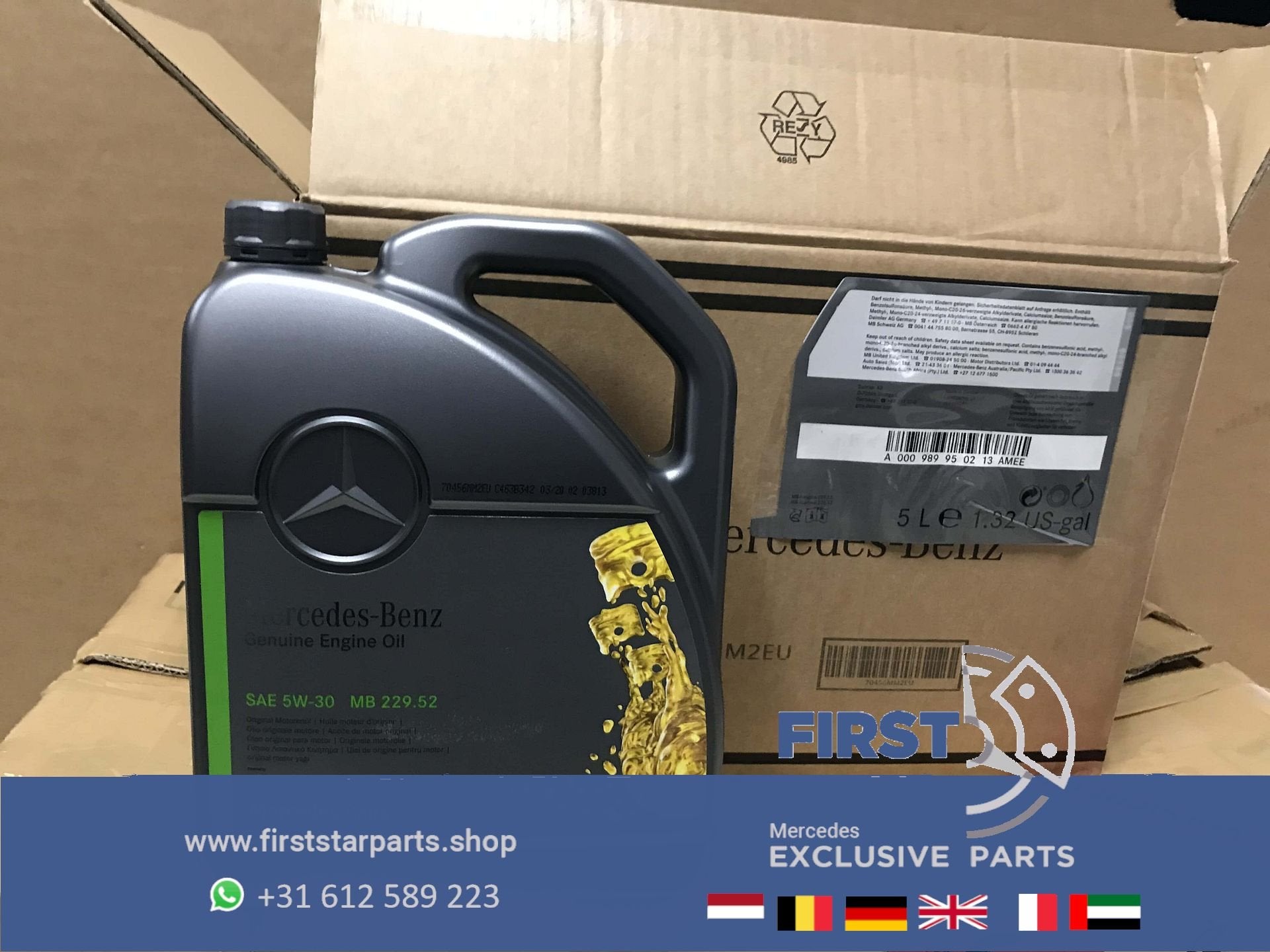 A000989950213 5L MOTOROLIE ORIGINEEL MERCEDES MOTOR OLIE