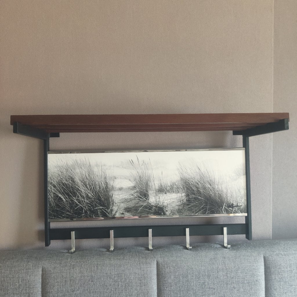 Vintage metalen kapstok met rek, Gebruikt, Minder dan 100 cm, Metaal, Ophalen
