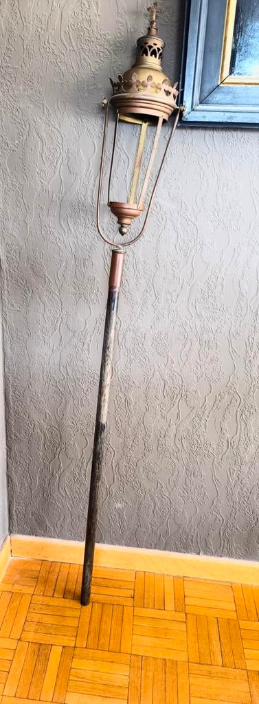 Koperen Processielamp te koop, Antiek en Kunst, Antiek | Brons en Koper, Ophalen